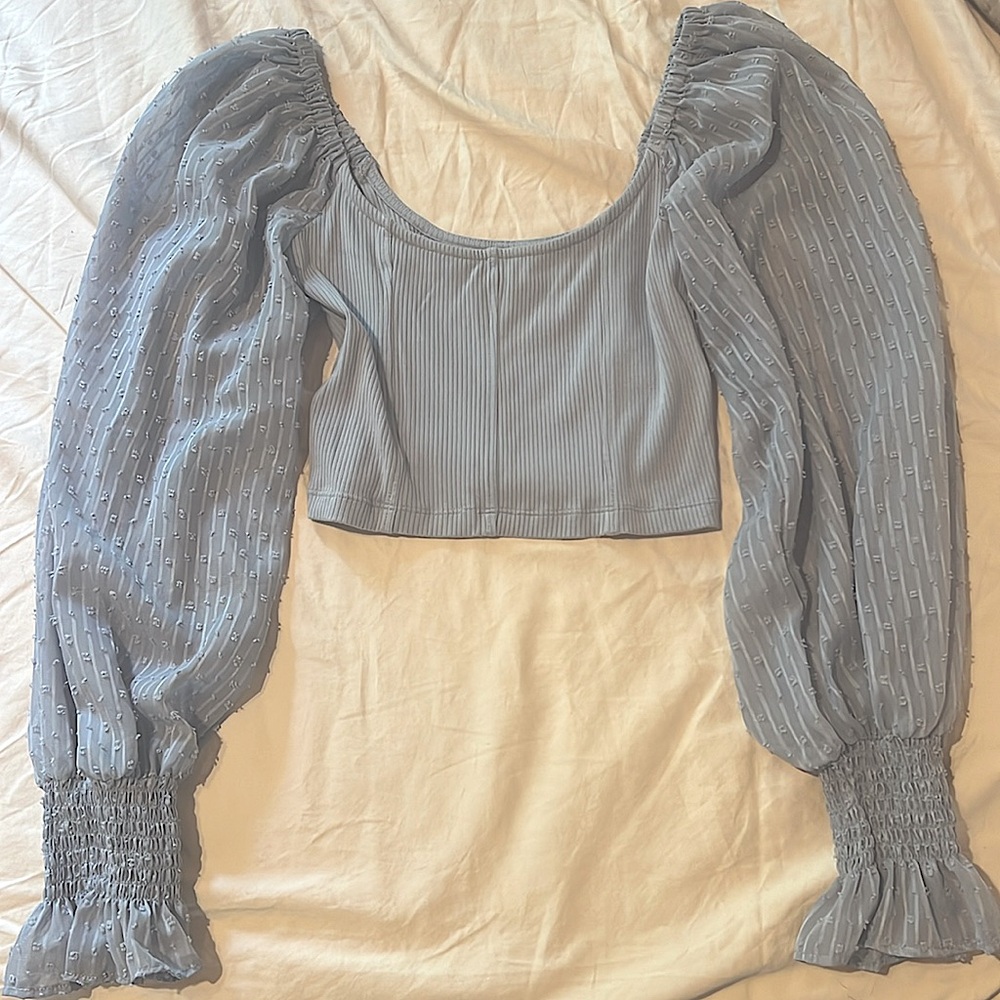 Never worn urban outfitters blue crop